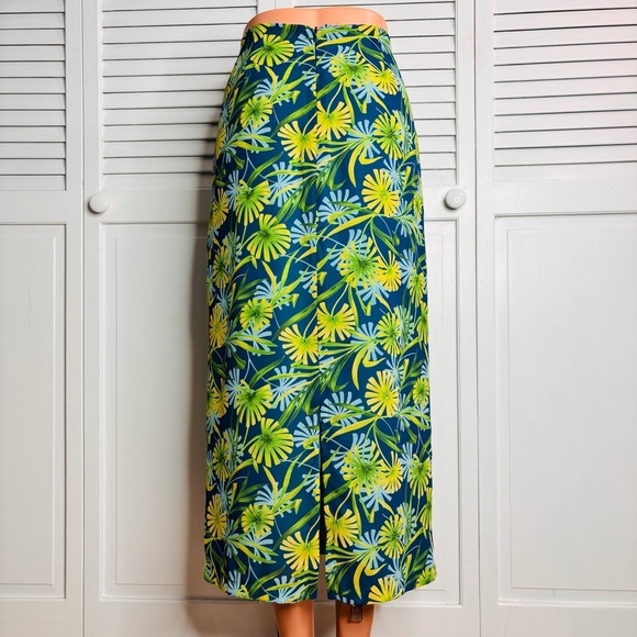 CLIO 90s Vintage Floral Crepe Maxi Skirt Size 6 - Picture 9 of 9